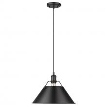  3306-L BLK-BLK - Orwell 14" Wide Large Pendant in Matte Black